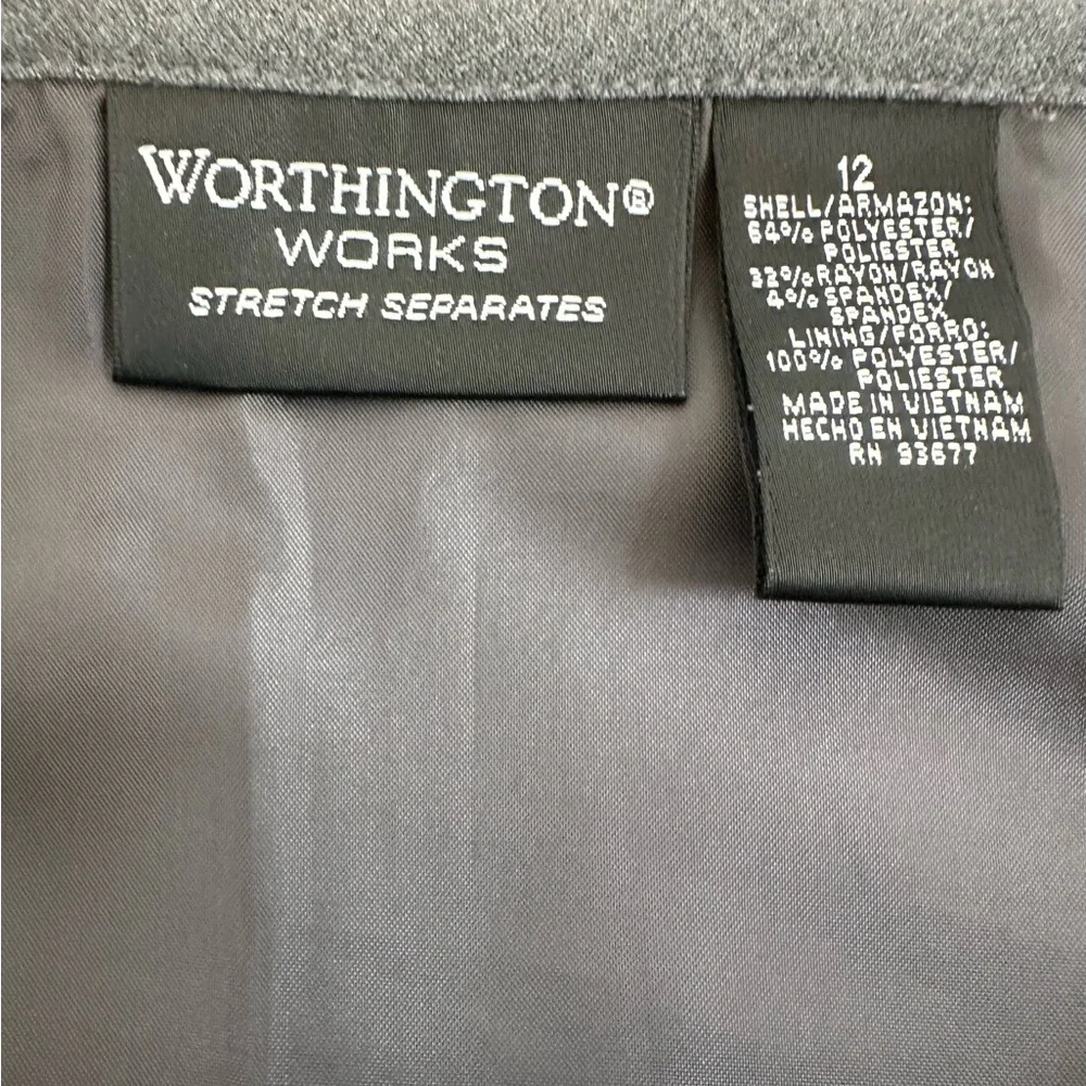 Worthington Works Stretch Separates Pleated Skirt, Size L,‎ MSRP $62 - Picture 3 of 5